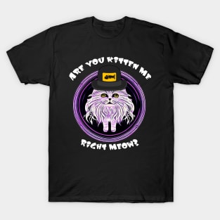 Cat: Are you Kitten Me, Right meow? T-Shirt